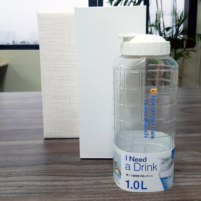 BÌNH NƯỚC NHỰA LOCK&LOCK 1000ML - in logo 2