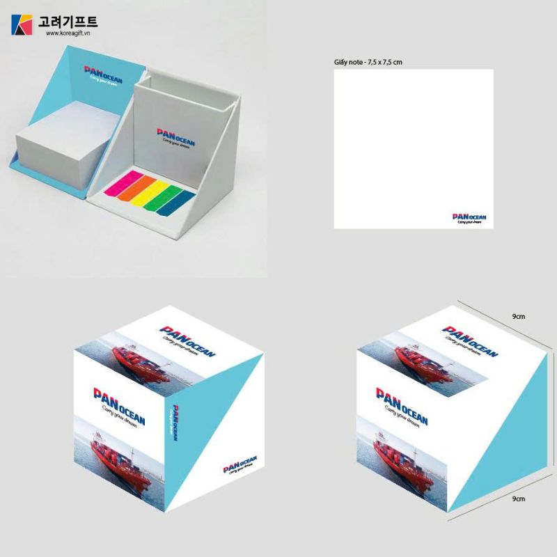 Hop Dung Giay Ghi Chu Hinh Khoi New Hop Dung Giay Ghi Chu Hinh Khoi New