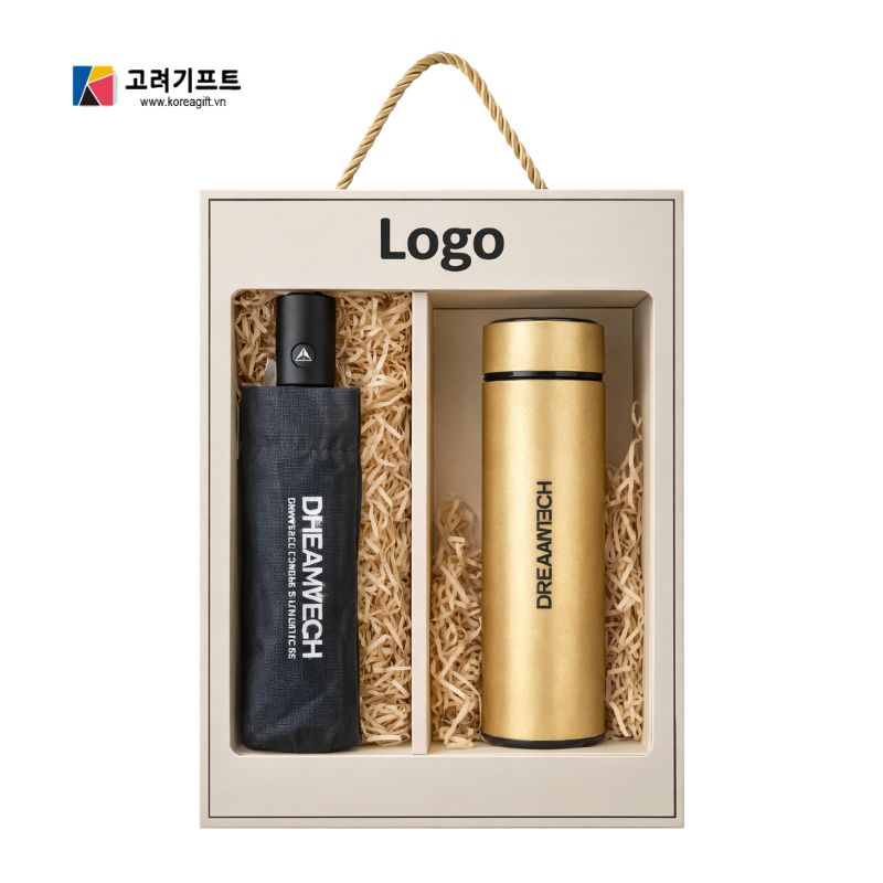 Bo Qua Tang O Cam Tay Binh Giu Nhiet 500ml In Logo
